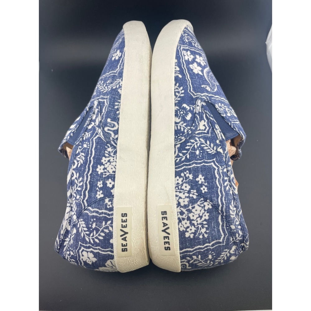 Reyn Spooner Seavees Baja Slip On Shoes Mens 13 Blue Hawaiian Print - Picture 6 of 12